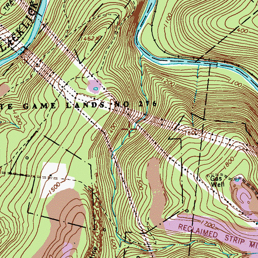 Topographic Map of State Game Lands Number 276, PA