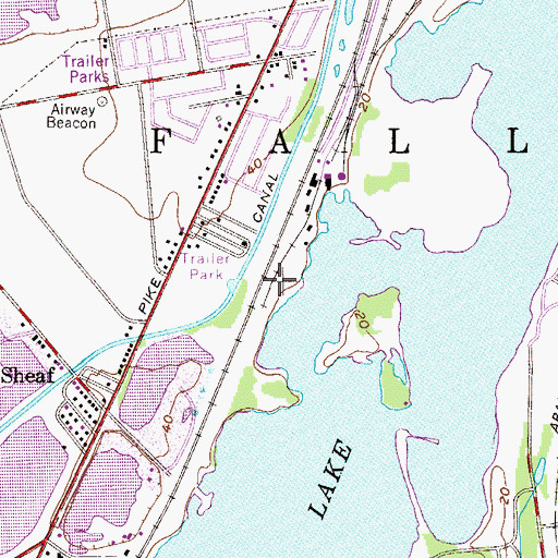 Topographic Map of Belaire Trailer Court, PA