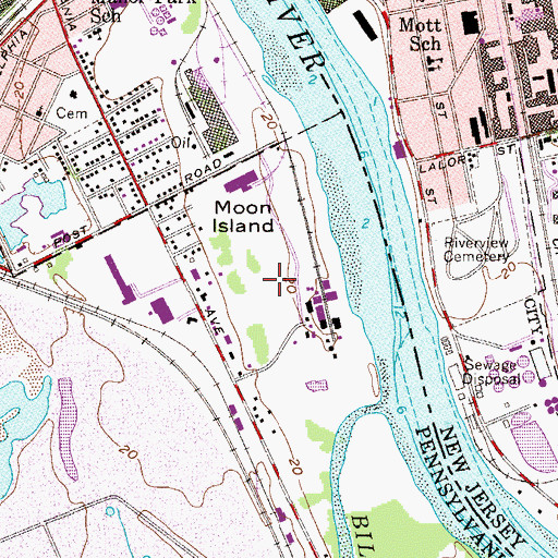 Topographic Map of Morningside, PA