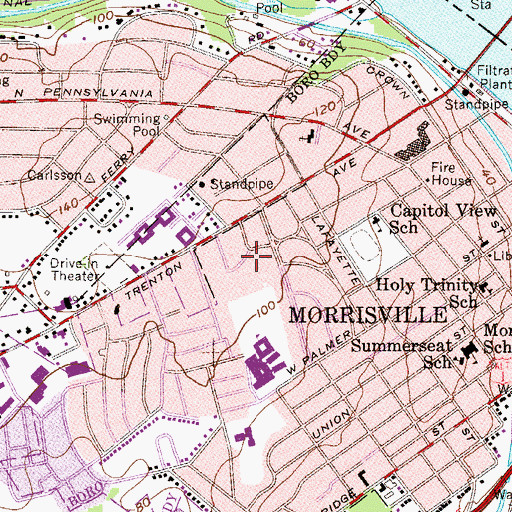 Topographic Map of Highland Park, PA