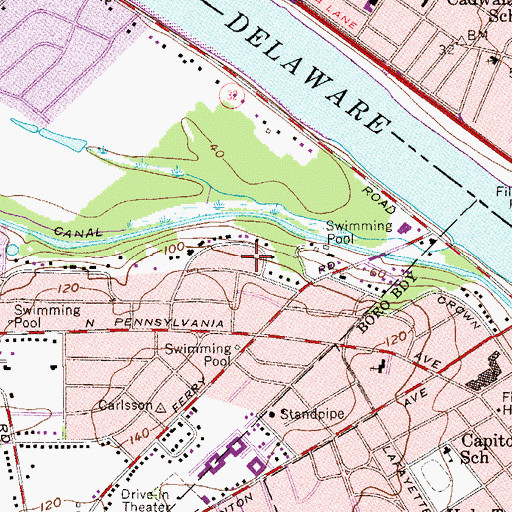Topographic Map of Glen Wood, PA