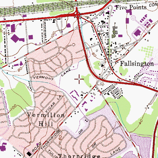 Topographic Map of Clearbrook, PA