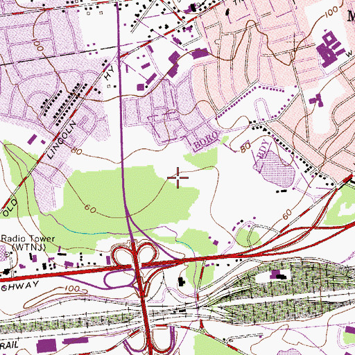 Topographic Map of Grand View Falls Estates, PA