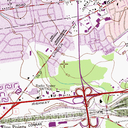 Topographic Map of Sherwood, PA