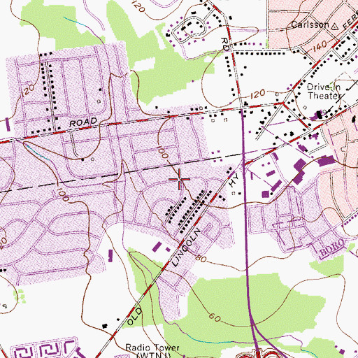 Topographic Map of Sweet Briar, PA