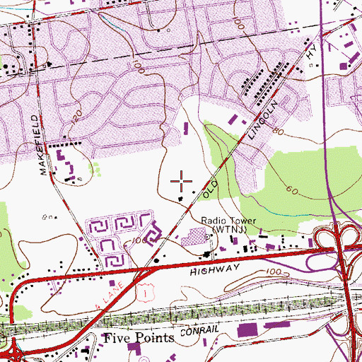Topographic Map of Hortman Park, PA