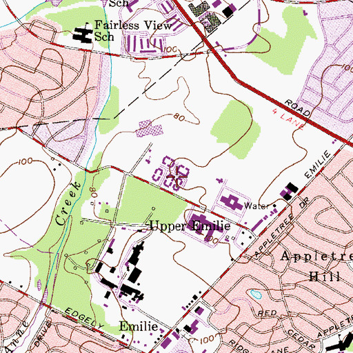 Topographic Map of Wister Court, PA