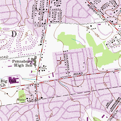 Topographic Map of Brookfield, PA
