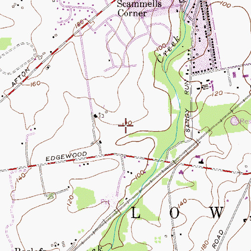Topographic Map of Canterberry Estates, PA
