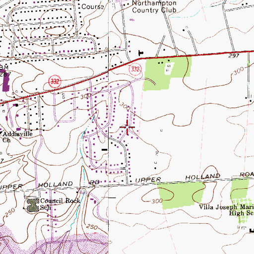 Topographic Map of Deerfield North, PA