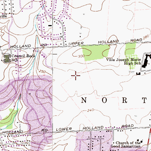 Topographic Map of White House, PA