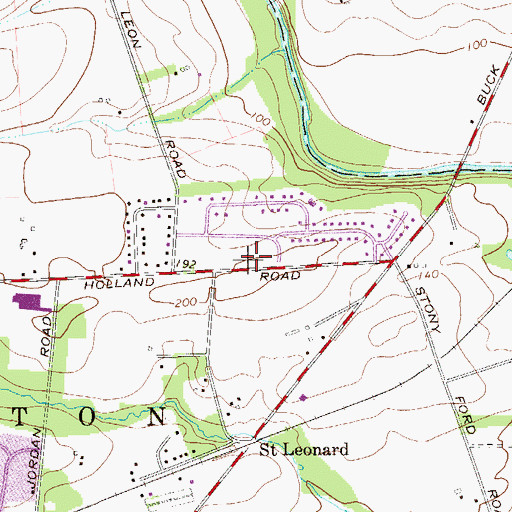 Topographic Map of Buck Hills Acres, PA
