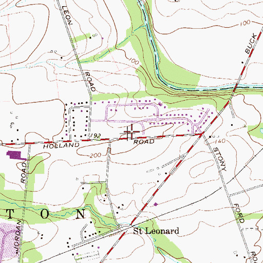 Topographic Map of Buck Hills Acres, PA