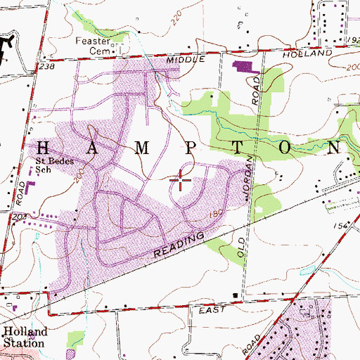 Topographic Map of Windmill Village, PA