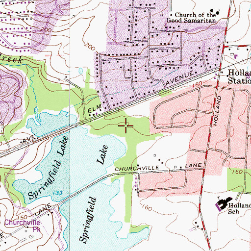 Topographic Map of Pheasant Run, PA
