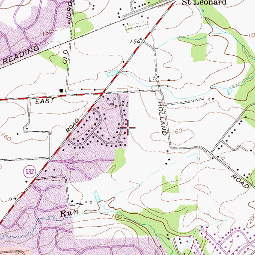 Topographic Map of Hillcrestshire, PA