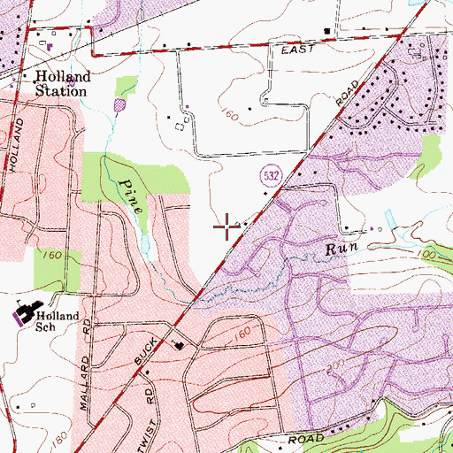 Topographic Map of Wood Lake, PA