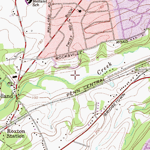 Topographic Map of Maple Valley, PA