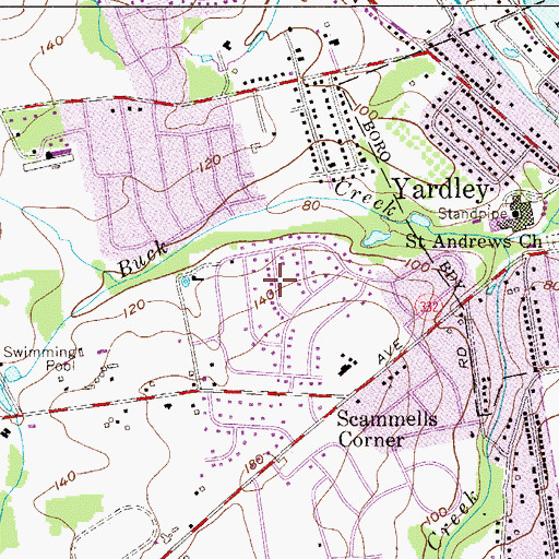 Topographic Map of Sandy Run, PA
