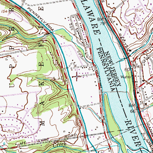Topographic Map of Spring Water Farms, PA