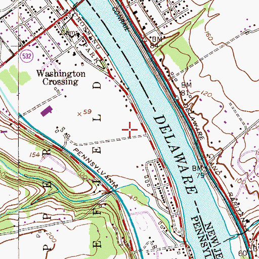 Topographic Map of Bunker Hill Estates, PA