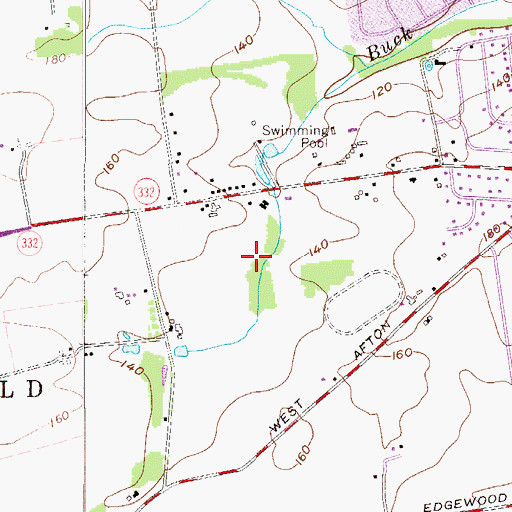 Topographic Map of Mirror Lake Farms, PA