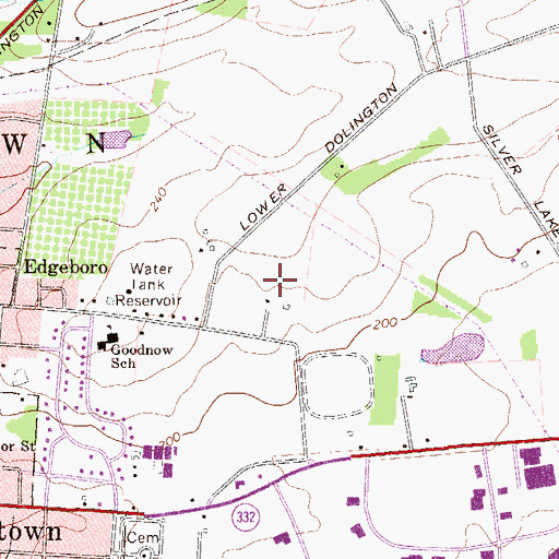 Topographic Map of Ridings of Newtown, PA