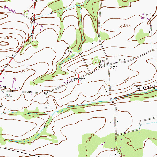 Topographic Map of Woodlawn Acres, PA