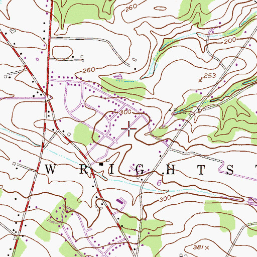 Topographic Map of King Ranch, PA