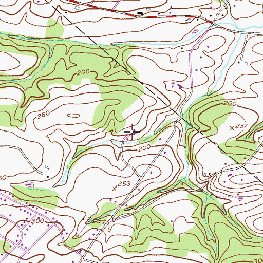 Topographic Map of Fire Creek Acres, PA