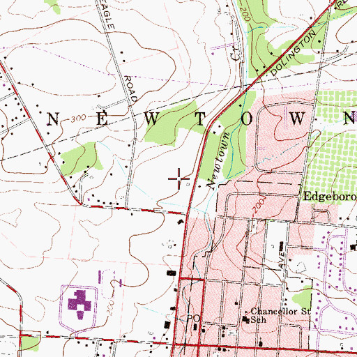 Topographic Map of Cliveden, PA