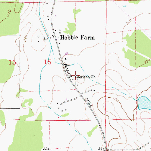 Topographic Map of Jericho Church, AL