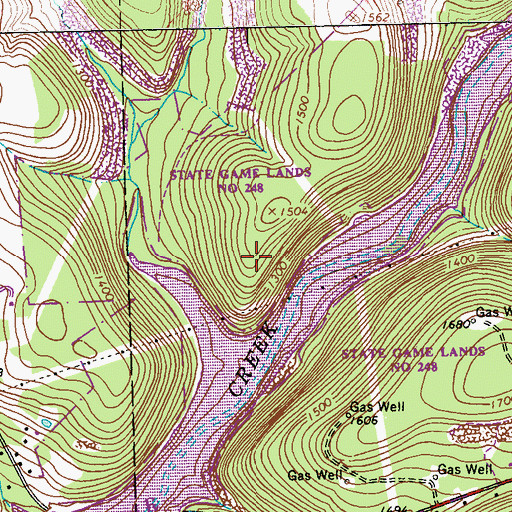 Topographic Map of State Game Lands Number 248, PA