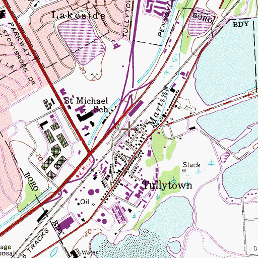 Topographic Map of Levittown Station, PA
