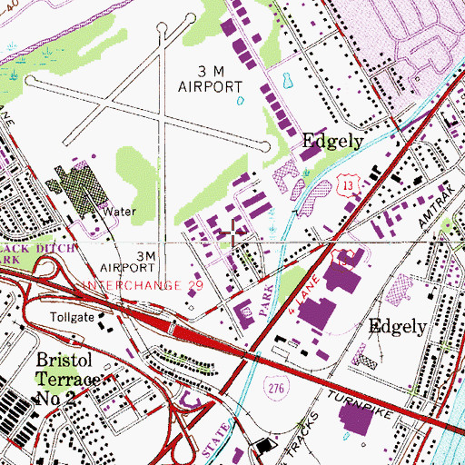 Topographic Map of Salem Industrial Park, PA