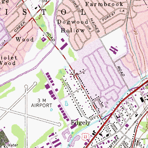 Topographic Map of Edgely Industrial Park, PA