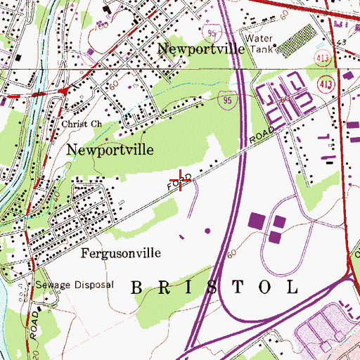 Topographic Map of Richlieu Industrial Park, PA