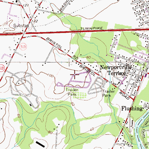 Topographic Map of Topridge Trailer Park, PA