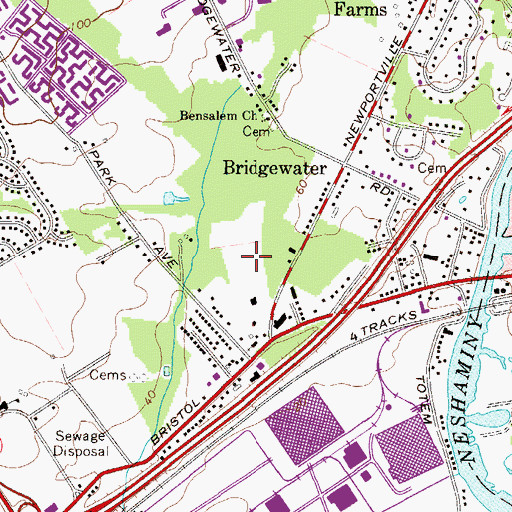 Topographic Map of Berkeley Trace, PA