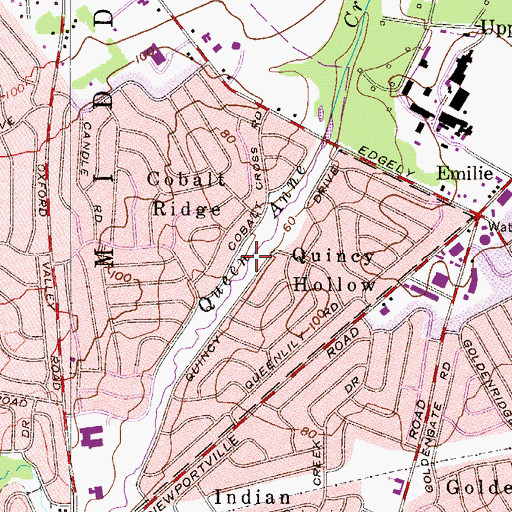 Topographic Map of Middletown Township Park, PA