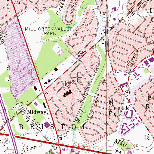 Topographic Map of Plumbridge, PA