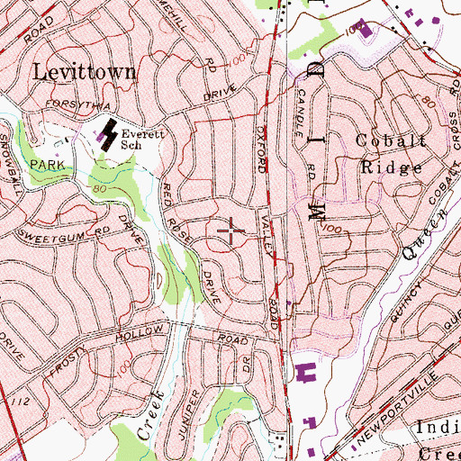 Topographic Map of Red Rose Gate, PA