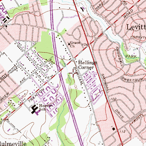 Topographic Map of Ramblewood, PA