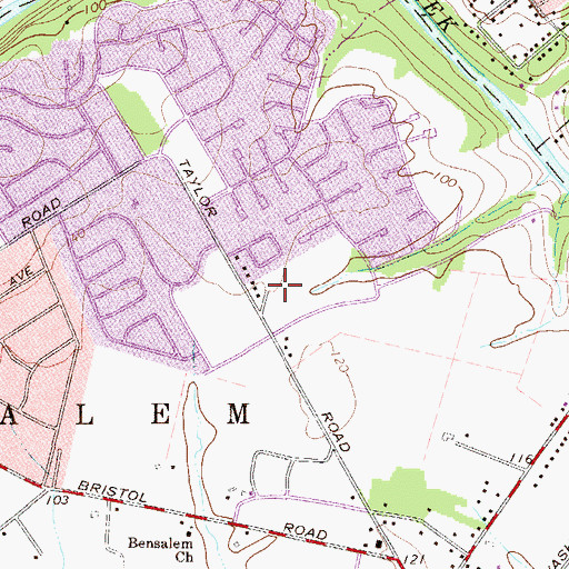 Topographic Map of Valley Elementary School, PA