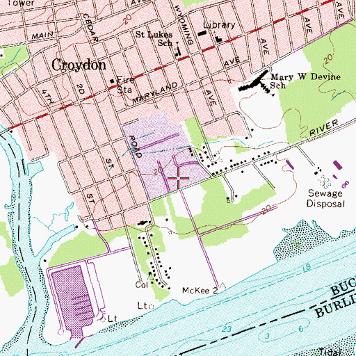 Topographic Map of Riverview Industrial Park, PA