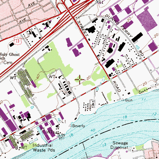 Topographic Map of Delaware Expressway Industrial Park, PA