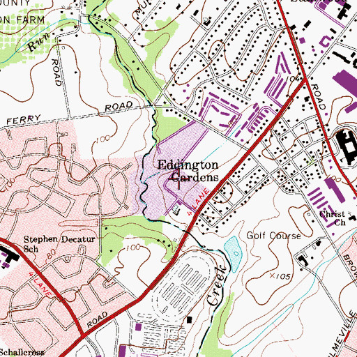 Topographic Map of Doral, PA
