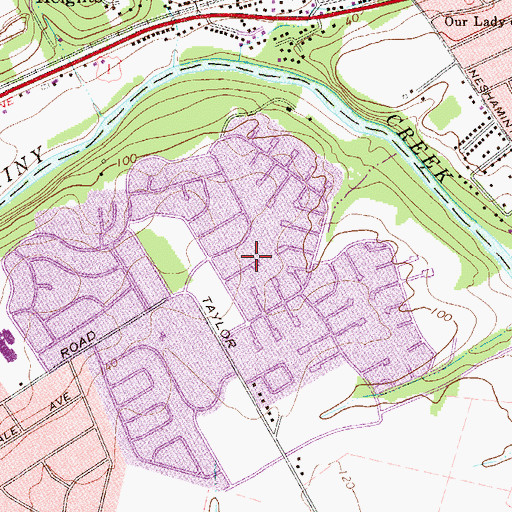 Topographic Map of Neshaminy Valley Village, PA