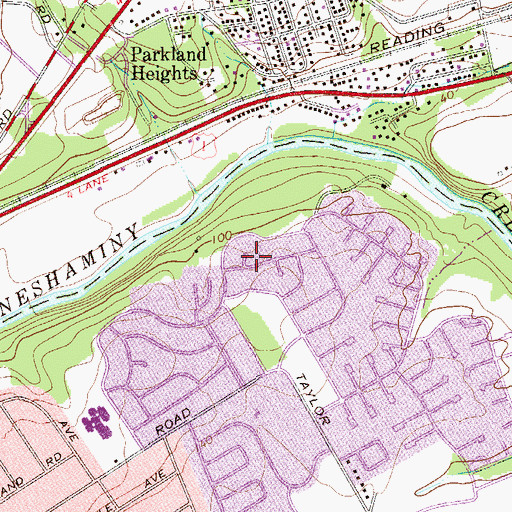 Topographic Map of Briarwood, PA