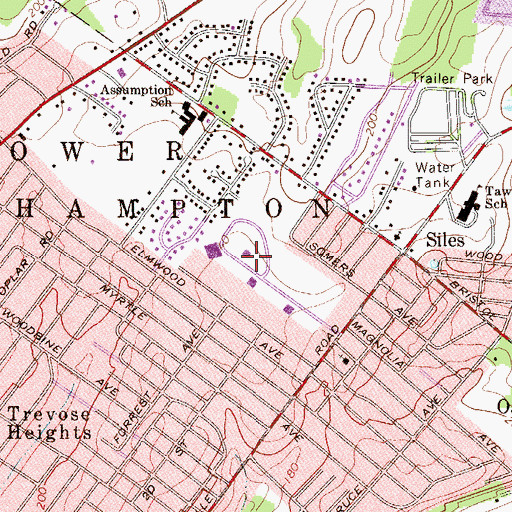 Topographic Map of Scottsville Industrial Park, PA